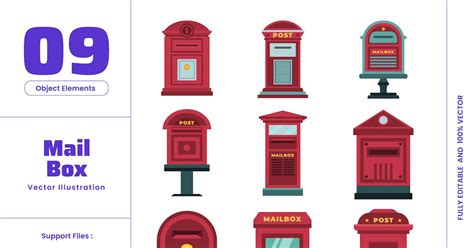 Red Mailbox - Letter Post Box Message News, Graphics - Envato Elements