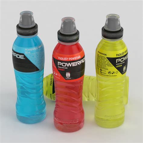 Powerade bottles 3D model - TurboSquid 1196625