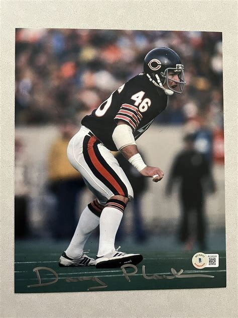 Doug Plank autographed signed 8x10 photo Beckett BAS COA Chicago Bears ...