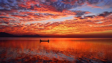 Sunset Horizon Reflections 4K Wallpapers | HD Wallpapers | ID #29006