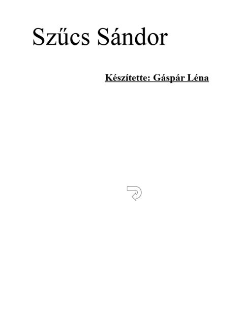 Szűcs Sándor | PDF