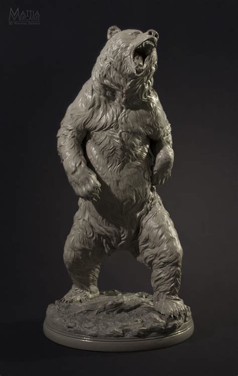 33cm Tall, Extremely Detailed Bear, Printed on a Form 1+ 3D Printer in 7 Pieces | 3DPrint.com ...