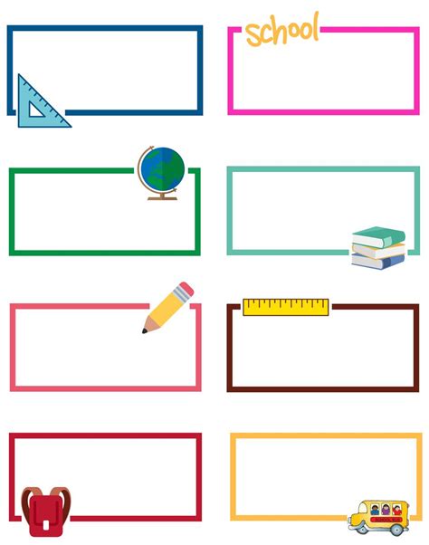 Free Printable Name Tags For Students