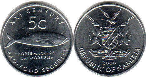 Namibian coins - catalog with values and pictures online free