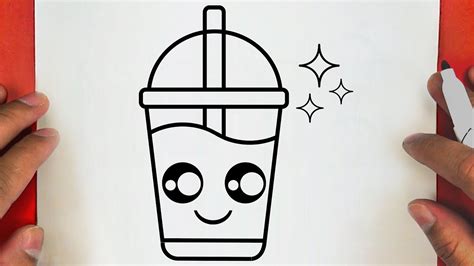 HOW TO DRAW A CUTE CUP DRINK ,STEP BY STEP ,DRAW CUTE THINGS - Bombofoods