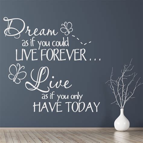 Live For Today Inspirational Quote Wall Sticker