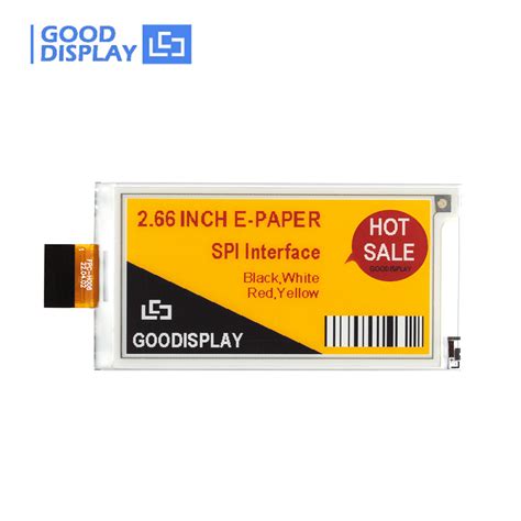 2.7-inch ePaper display with red tri-color, 1.8s partial update E Ink screen, GDEM027Z71