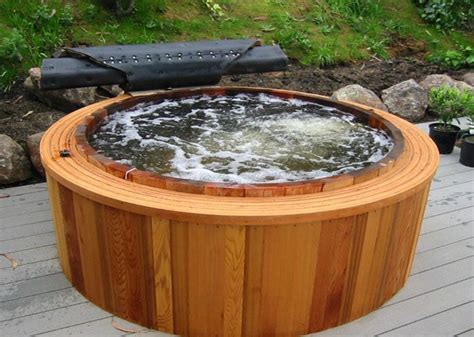 Pin by Terra Designworks LLC on Hot tubs & Spas | Cedar hot tub, Round hot tub, Japanese soaking ...