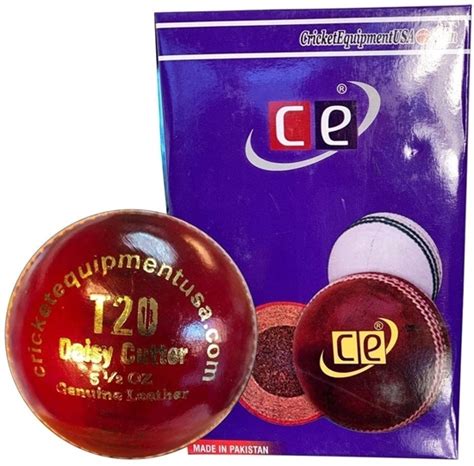 Cricket Ball T20 Daisy Cutter Red Leather for T20 Cricket Matches ...