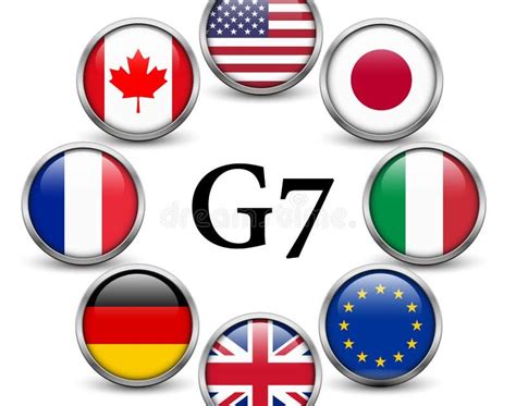 G7 Countries Flags - Flags of G7 countries stock vector. Illustration ...