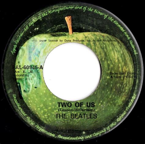 The Beatles – Two Of Us (Vinyl) - Discogs