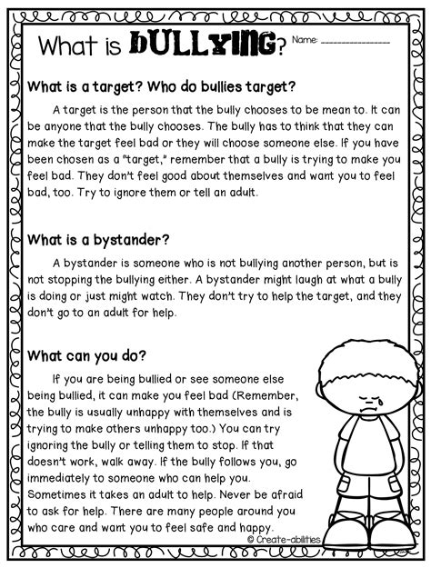 Anti Bullying Handouts