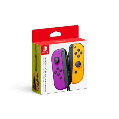 Nintendo Switch Joy-Con Pair, Neon Purple and Neon Orange - Walmart.com ...