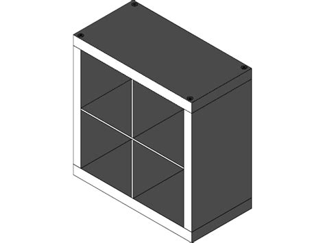 Ikea Kallax 2x2 | 3D CAD Model Library | GrabCAD