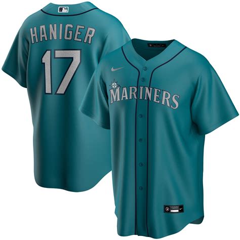 Men's Seattle Mariners Mitch Haniger Nike Aqua Alternate Replica Player ...