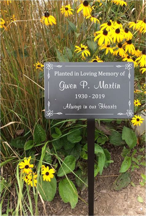 Personalized Memorial Plaque Outdoor Plaque With Stake - Etsy | Memorial garden plaques, Garden ...