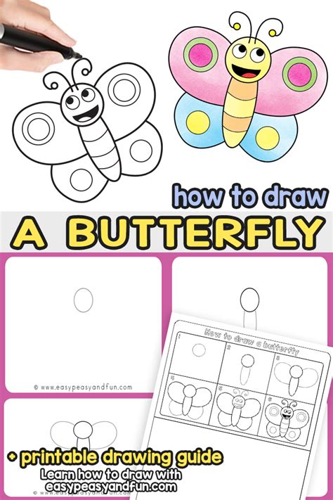 How to Draw a Butterfly Step by Step for Kids - Easy Peasy and Fun