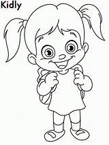 Little Girl Coloring Pages Printable  Home sketch template
