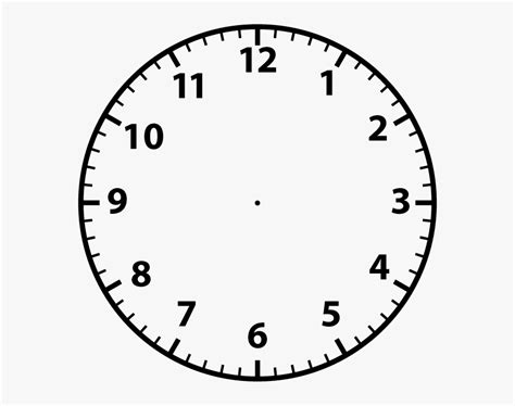 Clock Template Png - Blank Analogue Clock Face, Transparent Png - kindpng