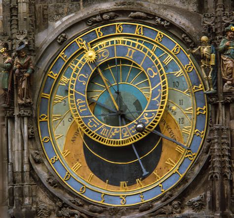 The 15th century astronomical clock on the Old Town City Hall in Prague | Clock, Old things ...