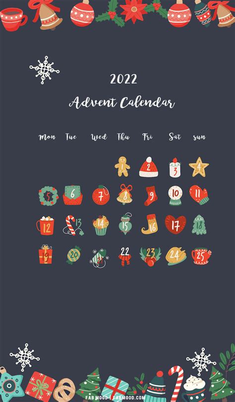 10+ Christmas Calendar Wallpapers : Advent Calendar For Phone 1 - Fab ...