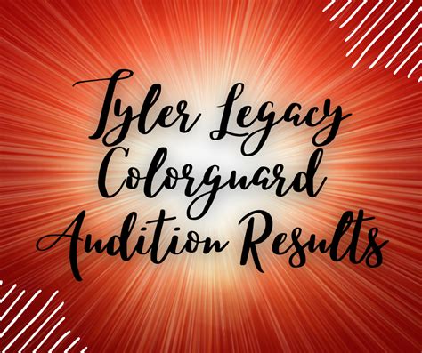 Tyler Legacy Colorgaurd Audition Results | Tyler Legacy High School