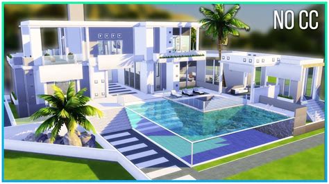 Sims 4 Speed Build - Minimalistic Mansion | Kate Emerald - YouTube