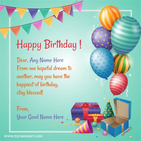 Birthday Greeting Cards With Name Editing