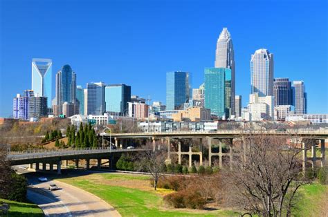 Skyline of Uptown Charlotte Stock Photo - Image of sightseeing ...