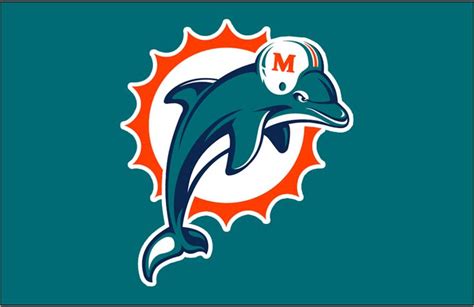 Miami Dolphins Primary Dark Logo (1997-2012) - Miami Dolphins primary logo on aqua | Miami ...