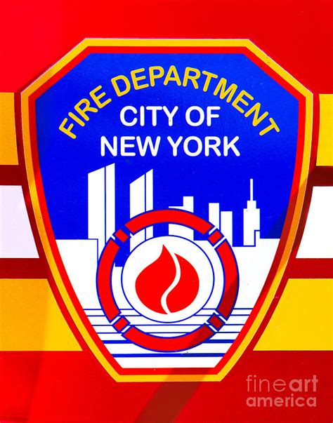 NYC Fire Dept Logo Photograph by Jerry Fornarotto - Fine Art America