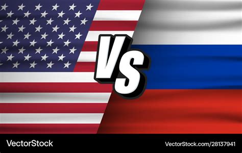 Usa vs russia versus usa vs russia concept the Vector Image