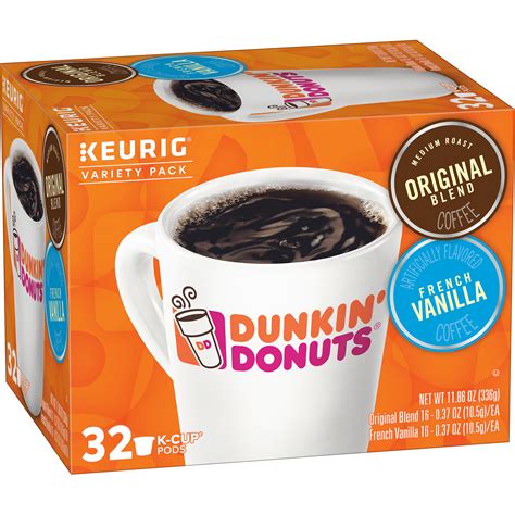 Dunkin' Donuts Original Blend & French Vanilla Ground Coffee K-Cup Pods ...