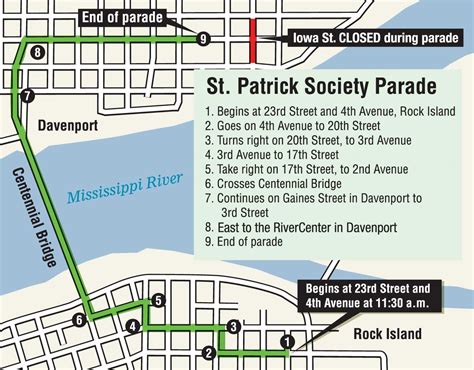 Road closures for St. Patrick's Day parade