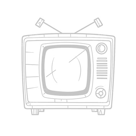 Black And White Tv Drawing Outline Sketch Vector, Wing Drawing, Black ...