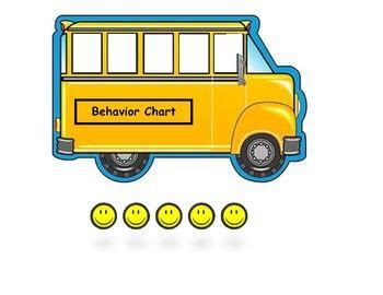 Behavior Chart (School Bus) in 2024 | Chart school, Behaviour chart, Student behavior