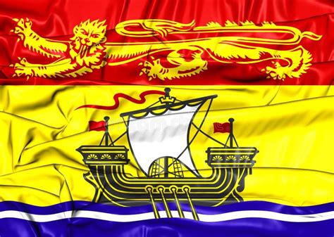 Flag of New Brunswick Province, Canada. Stock Illustration ...