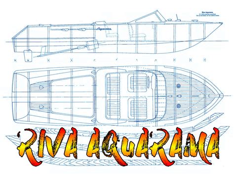 Full Size Printed Plan Scale 1/12 RIVA AQUARAMA The most famous Carlo ...