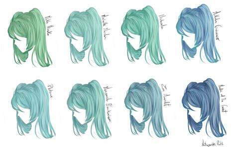 [E.C.] Hatsune Miku, color hair [Color Palette?] by Matryoshka-Ruth on ...