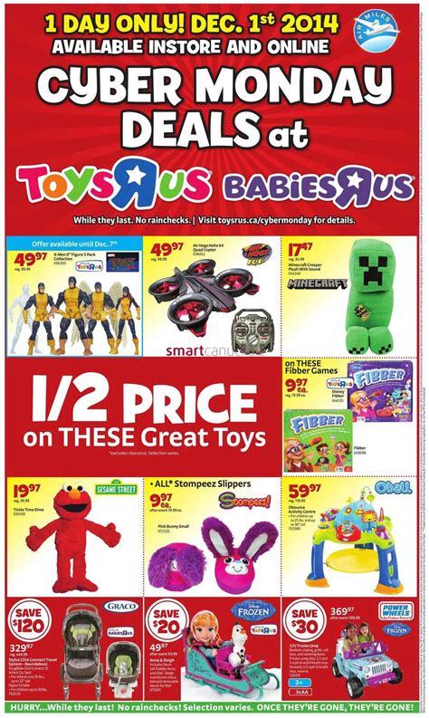 Toys R Us 2014 Cyber Monday Flyer Valid on December 1st