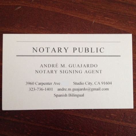 Notary Business Cards Free Templates