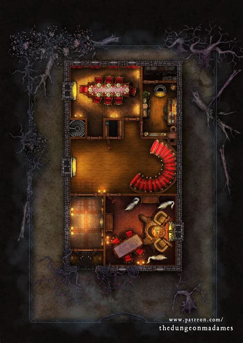 [oc] [battlemap][14x20]Curse of Strahd Deathhouse map pack + Foundry files in comments! : r ...