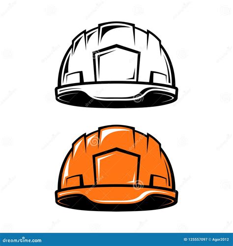 Construction, Industrial Helmet in Cartoon Style Stock Vector ...