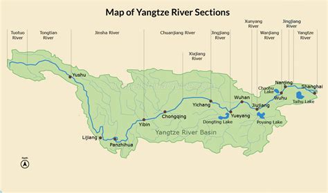 Yangtze River Maps: Maps of Location, Sections, Three Gorges Dam