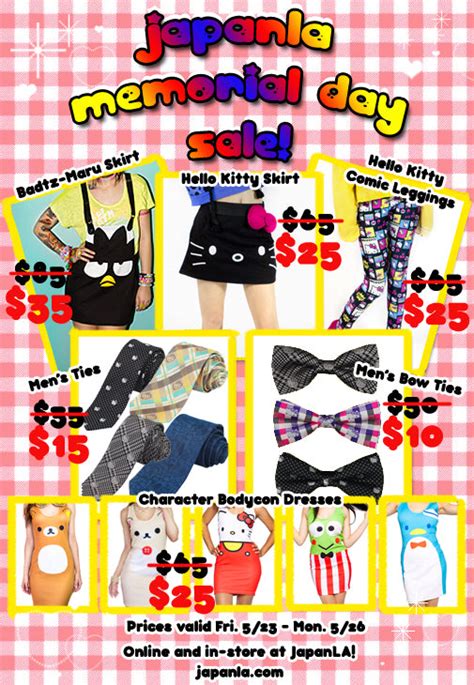 Memorial Day Sale, Up To 60% Off JapanLA Clothing Items