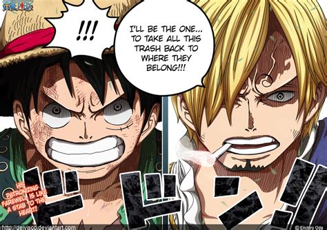 One Piece 843 - Luffy vs Sanji by DEIVISCC on DeviantArt