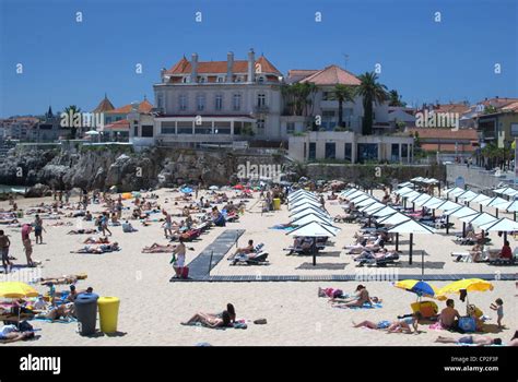 Beach in Estoril Cascais Portugal Stock Photo - Alamy