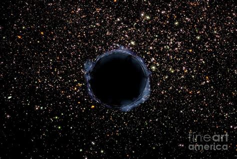 Black Hole Bending Light In Globular Cluster Photograph by Nasa/esa/stsci/science Photo Library ...