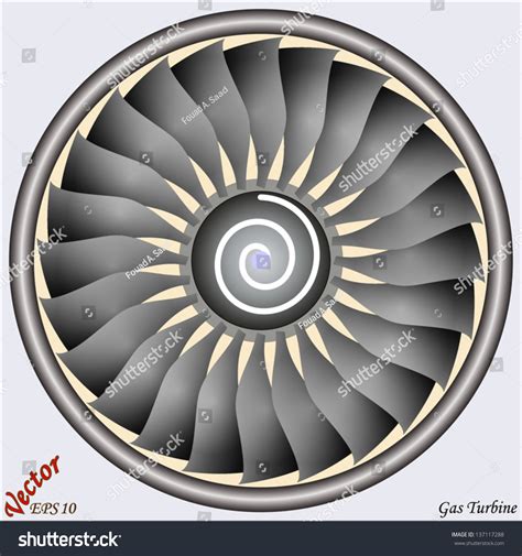 Gas Turbine Stock Vector Illustration 137117288 : Shutterstock