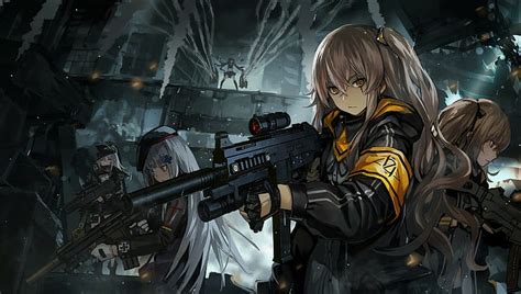 HD wallpaper: anime, anime girls, girls with guns | Wallpaper Flare